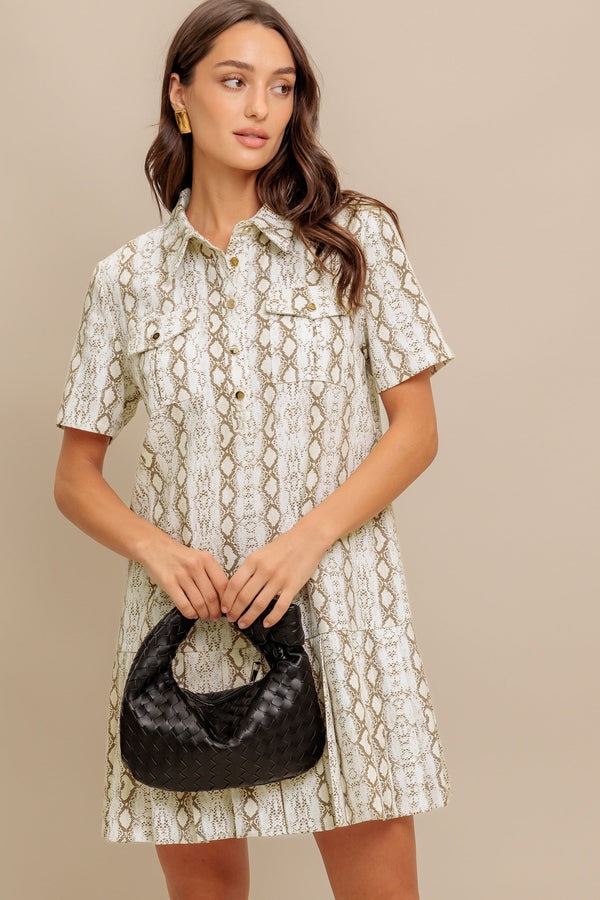 chic-python-woven-mini-dress Flying Tomato-Sophia's StyleDRESSES-1